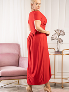 Плаття на запах довге літнє жіноче Karko SA624 46-48 Червоне (5903676039693) - зображення 8