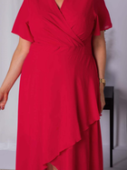 Плаття на запах довге літнє жіноче Karko SA633 46 Рожеве (5903676046561) - зображення 9