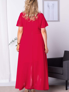 Sukienka trapezowa damska Plus Size Karko SA633 54 Różowa (5903676046608) - obraz 8