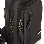 Тканевая мужская сумка Lanpad черная барсетка через плечо для парня (277900) - изображение 5