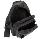 Тканевая мужская сумка Lanpad черная барсетка через плечо для парня (277900) - изображение 6