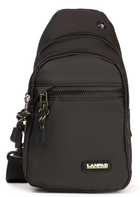 Тканинна чоловіча сумка Lanpad чорна для хлопця через плече (277898) - зображення 2