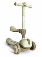 Детский трехколесный самокат беговел складной Cuest Dino 8102 Light Mint-Beige