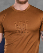 Чоловічий літній комплект шорти+футболка з Гербом України S койот (87402) - зображення 3