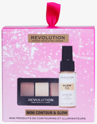 Zestaw kosmetyków dekoracyjnych Makeup Revolution Mini Contour & Glow Paleta do konturowania 3 x 1.05 g + Utrwalacz makijażu 30 ml (5057566769273) - obraz 2