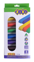 Пластилін ZiBi KIDS Line трикутний 8 кольорів 200г (ZB.6226)