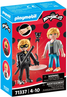 Набір фігурок Playmobil Miraculous Adrien & Cat Noir 11 предметів (4008789713377) - зображення 1