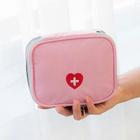 Мини-аптечка органайзер, дорожная сумка для хранения лекарств / таблеток / медикаментов, 13х10х4 см, розовая с серым (83691098) - изображение 6