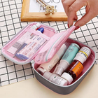 Мини-аптечка органайзер, дорожная сумка для хранения лекарств / таблеток / медикаментов, 13х10х4 см, розовая с серым (83691098) - изображение 7