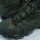 Тактические ботинки (берцы) демисезонные Olive (олива, зеленые) нубук/кордура р. 40 - изображение 5