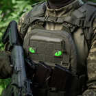 Нашивка M-Tac Tiger Eyes Laser Cut (пара) Ranger Green/Green/GID - зображення 5