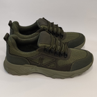 Тактичні кросівки літні Olive Classic (олива, зелені) нубук/сітка велика р. 44 - зображення 8