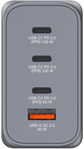 Мережевий зарядний пристрій Verbatim GaN GNC-200 200W Silver - зображення 2