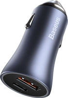 Автомобільний зарядний пристрій Baseus Golden Contactor Pro Dual Quick Charger U+C 40W Black (CCJD-0G) - зображення 4