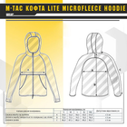 Тактическая M-Tac кофта Lite Microfleece Hoodie Coyote Brown темно-коричневая 3XL - изображение 11