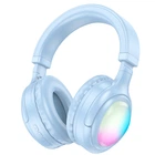 Навушники Bluetooth Hoco W48 бездротові накладні BT V5.3 400mAh гарнітура блютуз TF/AUX для мобільних пристроїв Блакитний
