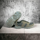 Тактичні кросівки Герб шкіра крейзі хорс олива Сітка 3Д Win War 39 (26см) - зображення 7