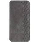 Шкіряний чохол-книжка GETMAN Cubic (PU) для Xiaomi Redmi Note 13 Pro 4G Сірий
