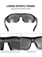 Тактичні окуляри чорні поляризаційні сонцезахисні 5 лінз - зображення 11