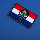 Набор шевронов 2 шт с липучкой Череп Карателя Punisher Флаг Нидерландов с тюльпаном 5х8 см - изображение 6