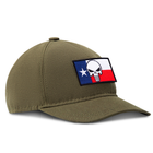 Набір шевронів 2 шт з липучкою прапор штату США Техас з Черепом Карателя, вишитий патч нашивка 5х8 см - зображення 6
