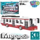 Конструктор троллейбус, LIMO TOY остановка, 514дет KB4001