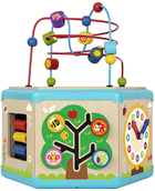 Interaktywny Drewniany Sześciokąt Tooky Toy Montessori Pudełko (6972633374398) - obraz 1