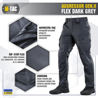 M-Tac штани Aggressor Gen II Flex Dark Grey 36/34 - зображення 2