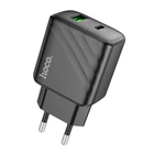 Сетевое зарядное устройство Hoco CS23A 30W / 3A USB+Type-C с быстрой зарядкой Black