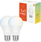 Набір світлодіодних ламп Hombli Smart Bulb CCT 9W 6500K 230V E27 Warm White Куля 2 шт (8719323917101) - зображення 1