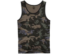 Тактична майка, футболка без рукавів армійська 100% бавовни Brandit Tank Top Dark Camo чорний мультикам 5XL - зображення 7