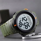 Наручные мужские часы Skmei Neon 10 Bar с кварцевым механизмом водонепроницаемые темно зеленые