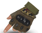 Тактичні рукавички з твердим захистом, камуфляжні - зображення 1
