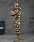 Тактический уставной костюм 4в1 штаны+китель+кепка+ремень XL пиксель (87481) - изображение 2