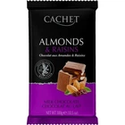 Шоколад Cachet молочний мигдаль + родзинки 300 г