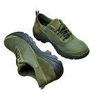 Тактичні кросівки літні PAV M18 олива хакі шкіряні сітка прошиті 41 - зображення 7