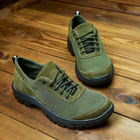 Тактичні кросівки літні PAV M18 олива хакі шкіряні сітка прошиті 43 - зображення 10
