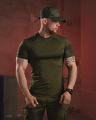Тактическая мужская пароотводящая футболка M олива (87487) - изображение 1
