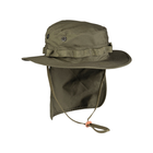 Панама Sturm Mil-Tec British Boonie Hat with Neck Flap R/S Olive M (12326101) - изображение 6