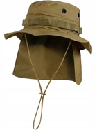 Панама Sturm Mil-Tec British Boonie Hat with Neck Flap R/S Coyote L (12326105) - изображение 1