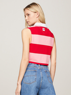 Koszulka polo damska z nadrukiem Tommy Jeans DW0DW17764-TIC XS Różowa (8720646662760) - obraz 2