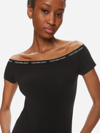Koszulka damska bawełniana Calvin Klein Jeans J20J223098-BEH XS Czarna (8720109334807) - obraz 3