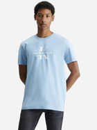 Koszulka męska bawełniana Calvin Klein Jeans J30J325190-CEZ XL Błękitna (8720109342086) - obraz 5