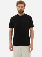 Koszulka męska bawełniana Calvin Klein Jeans J30J325215-BEH S Czarna (8720109376593) - obraz 1