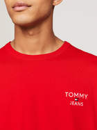 Koszulka męska bawełniana Tommy Jeans DM0DM18872-XNL L Czerwona (8720645846680) - obraz 5