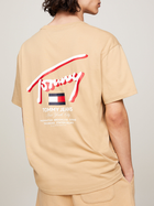 Koszulka męska bawełniana Tommy Jeans DM0DM18574-AB0 M Piaskowa (8720646751570) - obraz 2