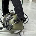 Навушники тактичні Earmor M32X MOD4, активні, з кріпленням на шолом та оголов'ям, колір Олива - зображення 5