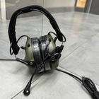 Навушники тактичні Earmor M32X MOD4, активні, з кріпленням на шолом та оголов'ям, колір Олива - зображення 6