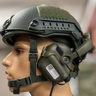 Наушники тактические Earmor M32X MOD4, активные, с креплением на шлем и оголовьем, цвет Олива - изображение 8