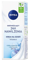 Krem na dzień NIVEA Odświeżający 24 H intensywne nawilżenie SPF 15 50 ml (4005900935267) - obraz 2